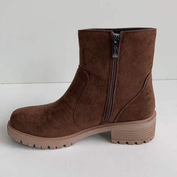 Seven brown Bestie Boot chelsea boot mid-calf lug sole side zip boot - Picture 7 of 16